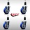 Service Caster 4'' SS Blue Poly Wheel Swivel 1-1/2'' Expanding Stem Caster Set, 4PK SCC-SSEX20S414-PPUB-BLUE-112-4 - alternate 2